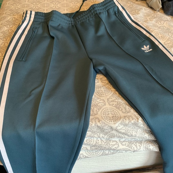 Adidas three stripes blue track pants women’s US size Medium - Picture 5 of 9